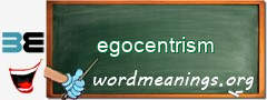 WordMeaning blackboard for egocentrism